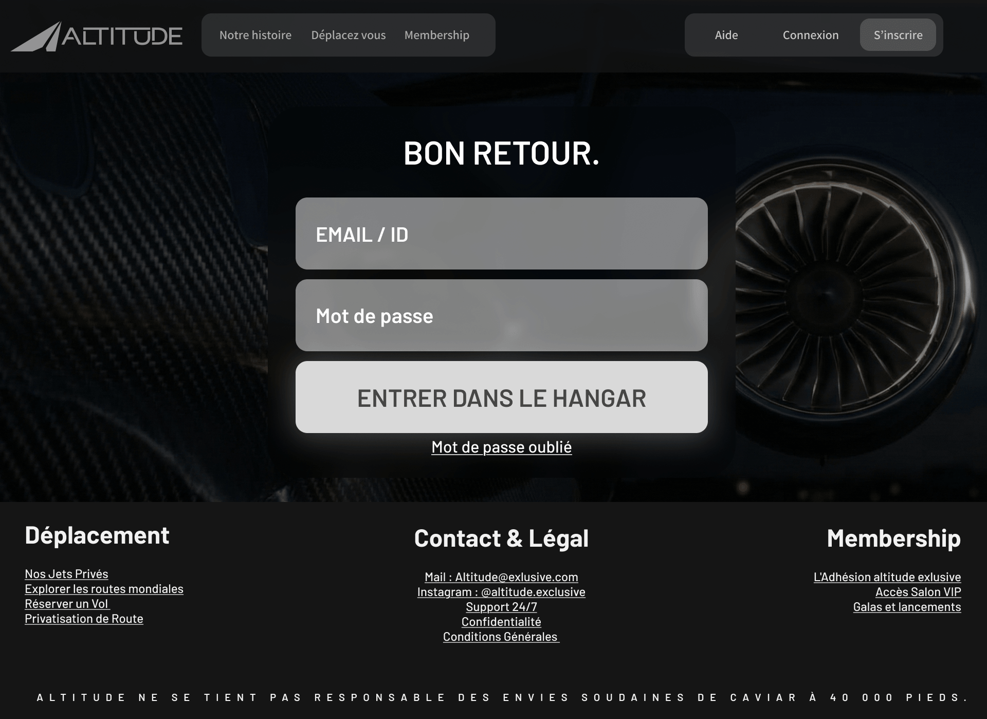 Page connexion